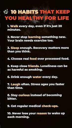 10 Healthy Habits That Will Keep You Fit & Happy for Life | Simple Daily Health Tips
