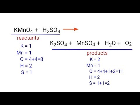 KMnO4+H2SO4=K2SO4+MnSO4+H2O+O2 balance the chemical equation ‪@mydocumentary838‬