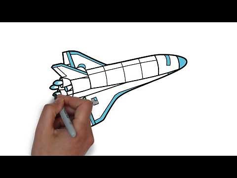 How to draw spaceship/ spacecraft drawing step by step - simple darwing
