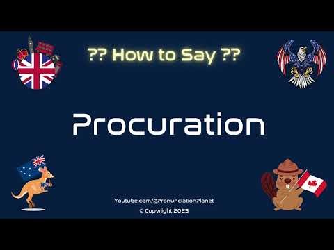 📜 ✍️ How to Pronounce Procuration? (CORRECTLY) | Pronunciation Planet