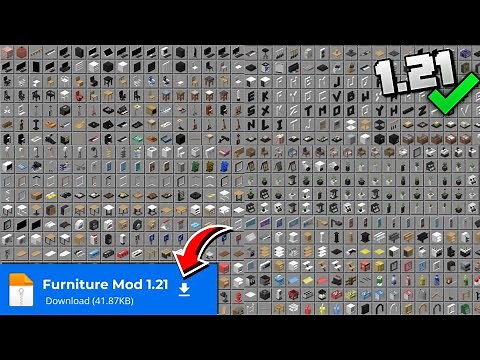 Best 🔥 Furniture Mod Minecraft Pe 1.21 || 1500+ Furniture Blocks