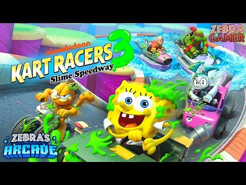 Nickelodeon Kart Racers 3: Slime Speedway Gameplay - Zebra's Arcade! (Ad)