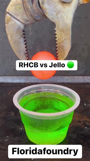 RHCB vs Jello 🟢 #Satisfying #Experiments #asmr #Jello #RHCB | Florida Foundry