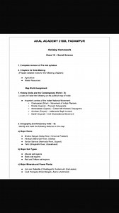 Holiday Homework - Class 10 Social ScienceTasks:Complete rev... | Filo