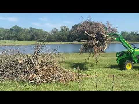Cleaning up Brush - #johndeere #4066r #grapple #frontier