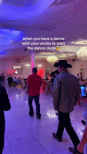 Fun Dance Circle with Uncle at Quinceañera Celebration