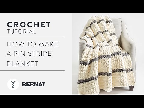 Crochet Textured Pin Stripe Blanket Tutorial