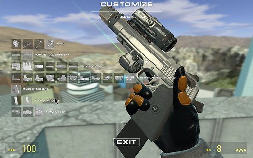 [GMOD]手感超棒的CODMW武器模组！CODMW手枪武器包演示