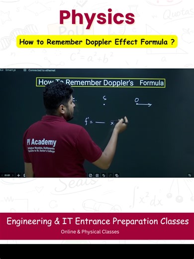 How to Remember Doppler Effect Formula | PI Academy NEB Grade 12