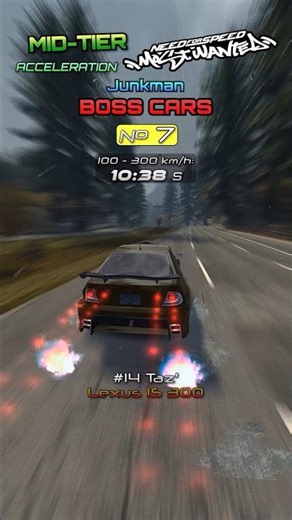 ALL 15 Junkman Blacklist Boss Cars RANKED by ACCELERATION! 🏎️🔥👑 | 100–300 km/h Tested! NFS MW 2005 ⚡