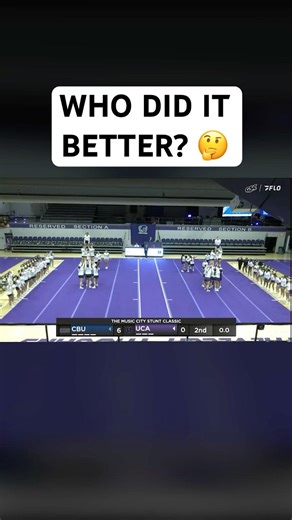 Who did it better - CBU or UCA?! 🤔 | #cheerleading #STUNT #soundon