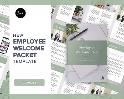 New Employee Welcome Packet | Canva Template | Onboarding Packet Handbook HR New Hire Booklet | Editable Human Resources Template | Minimal - Etsy