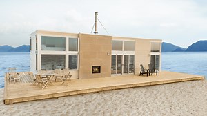 Beachfront prefab: Tiny cabin living