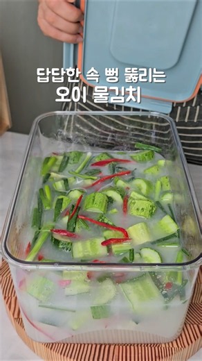 아삭아삭 시원한 오이 물김치 쉽게 만드는 법!! 국물이 진짜 맛있어요