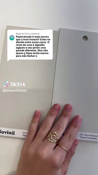 Diferença entre Papel Picado e Ouro Branco da Suvinil