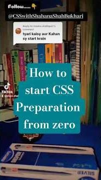 How to start CSS Preparation from zero