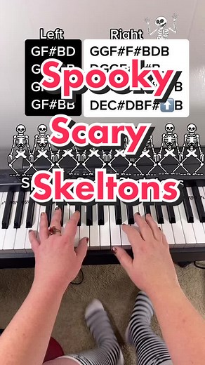 Spooky Scary Skeletons Piano Tutorial