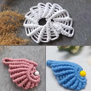 Macrame Seashell 🐚 Macrame Knots video tutorial 🧶🌺 | Decoration