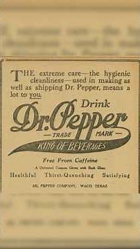 The Strange Story Behind the First Sip of Dr Pepper (1885) | Today in the Strange