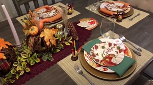 Thanksgiving Fall Party Supplies, 168 PCS Thanksgiving Disposable Dinnerware Set with Autumn Maple Leaves Pumpkin Include Paper Plates Napkins Cups Knives Forks Spoons for Harvest Celebrations