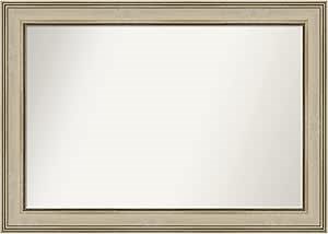 Amanti Art Non-Beveled Wall Mirror (29.75 x 41.75 in.), Colonial Light Gold Frame - Bathroom Mirror Champagne,Gold,Silver, Large