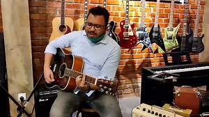 Store walk-in Julfiker Johnny Lead Vocalist of Orchid Band Tokai Guitars Tokai Guitars Bangladesh model Tokai cat's eyes CE 25 BKS | Dogpatch Music