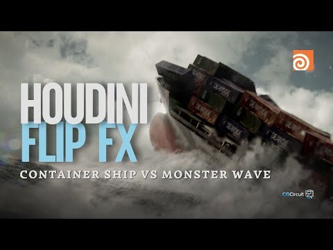 [ TRAILER] Houdini FLIP FX: Container Ship vs Monster Wave
