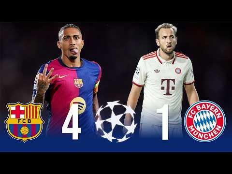 Barcelona (4-1) Bayern Munich🔥Barca Dominate Bayern as Raphinha Shines with a Historic Hat-Trick🎬FHD