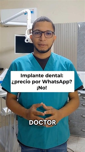 Can I get a price for an implant over WhatsApp? #DentalImplants #DentistInNagua #Dentistry