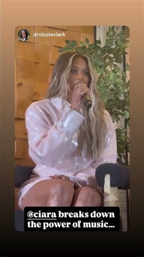 Ciara speaks on the power of music on the stage at South By Southwest in Austin Texas