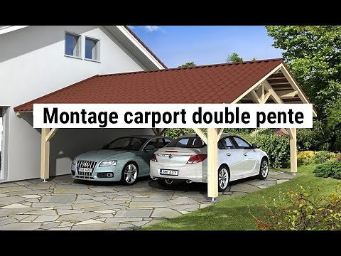Montage carport double pente