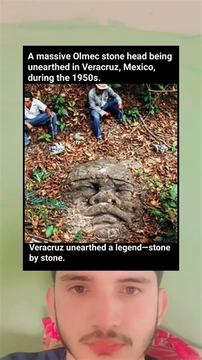 Unearthing a Giant Olmec Stone Head (1950s Veracruz Excavation Footage)