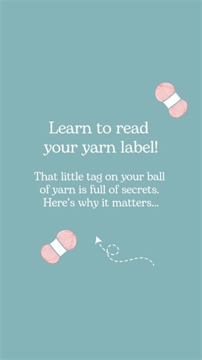 Did you know your yarn label is full of secrets? It's not just a pretty face. 👀 Here's how to decode it: You'll find the brand and yarn name on the front. Then on the back there's the suggested hook size, fibre content and care instructions, and the shade name and dye lot. This is all crucial info for making sure your project comes out the right size and colour, and you know exactly what to buy if you run out! Keep it safe for later or snap a pic to refer to, and learn to love your yarn label. 