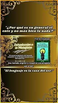 Introduction to Metaphysics: Why do we exist? Martin Heidegger's radical challenge 🌌🤔