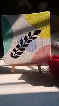 Paint with me 🎨 Abstract Mini Canvas Painting #shorts #viralshorts