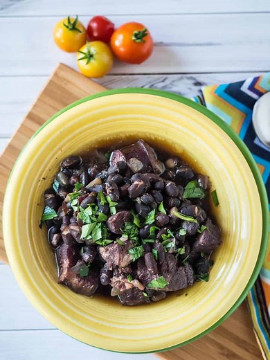 Pressure Cooker Feijoada - Brazilian Black Bean and Meat Stew