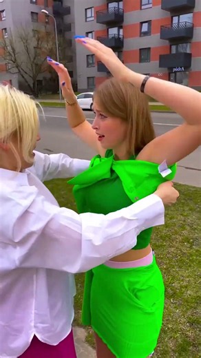 Making a Dress out Of Costume on Streets