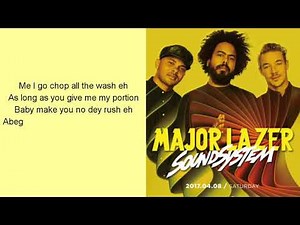 Mr Eazi & Major Lazer - Leg Over (Remix) (feat. French Montana & Ty Dolla Sign) ( lyrics video)