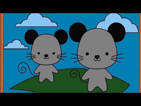 Two Cute Mice Coloring for Kids | Simple & Fun Animal Coloring