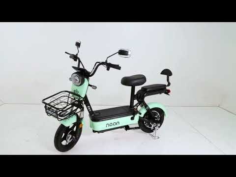 Bicicleta Eléctrica 350w 38km/h Acero 150 Kg Canastilla 50km | Neón | EX-1GR