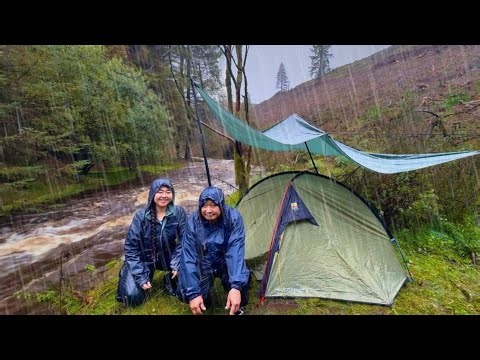 Wild Camping by a River Gone Wrong | Forced to Abandon Camp During a Storm 🌧️