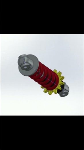 Shock absorber Design in Solidworks #cad #design #solidworks #mechanical