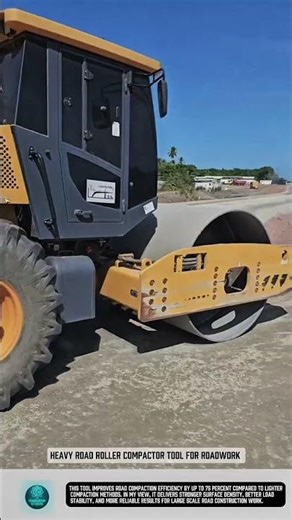 Heavy Road Roller Compactor tool for roadwork #tools