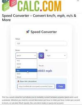 Unit Conversion Made Easy! Convert km/h to mph (and any Speed Unit) Instantly