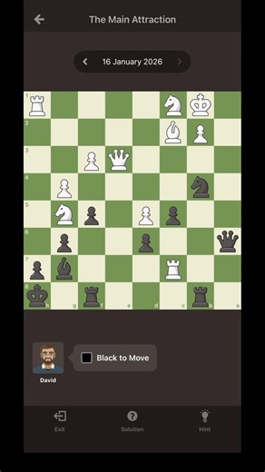 Solving daily puzzle 16-01-26 #chess