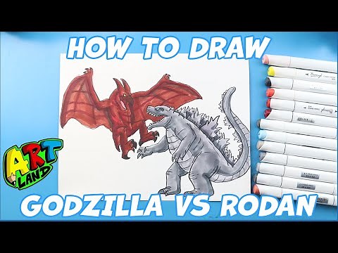 How to Draw GODZILLA VS RODAN