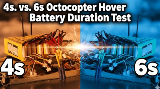 4S vs 6S Power Test – Octocopter Flight Time Comparison