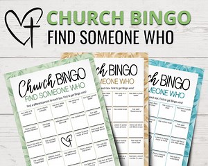 Printable Church Bingo Game | Christian Bingo Game | Find Someone Who Bingo Game | Church Game Night | Church Party Games | Bible Study Game - Etsy