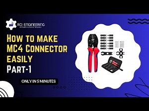 How to make Solar MC4 Connector Easily | Solar DC Wire Connectors | MC4 Crimping Tool Usage