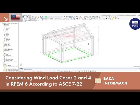 [EN] Uwzględnienie przypadków obciążenia wiatrem 2 i 4 w RFEM 6 zgodnie z ASCE 7-22
